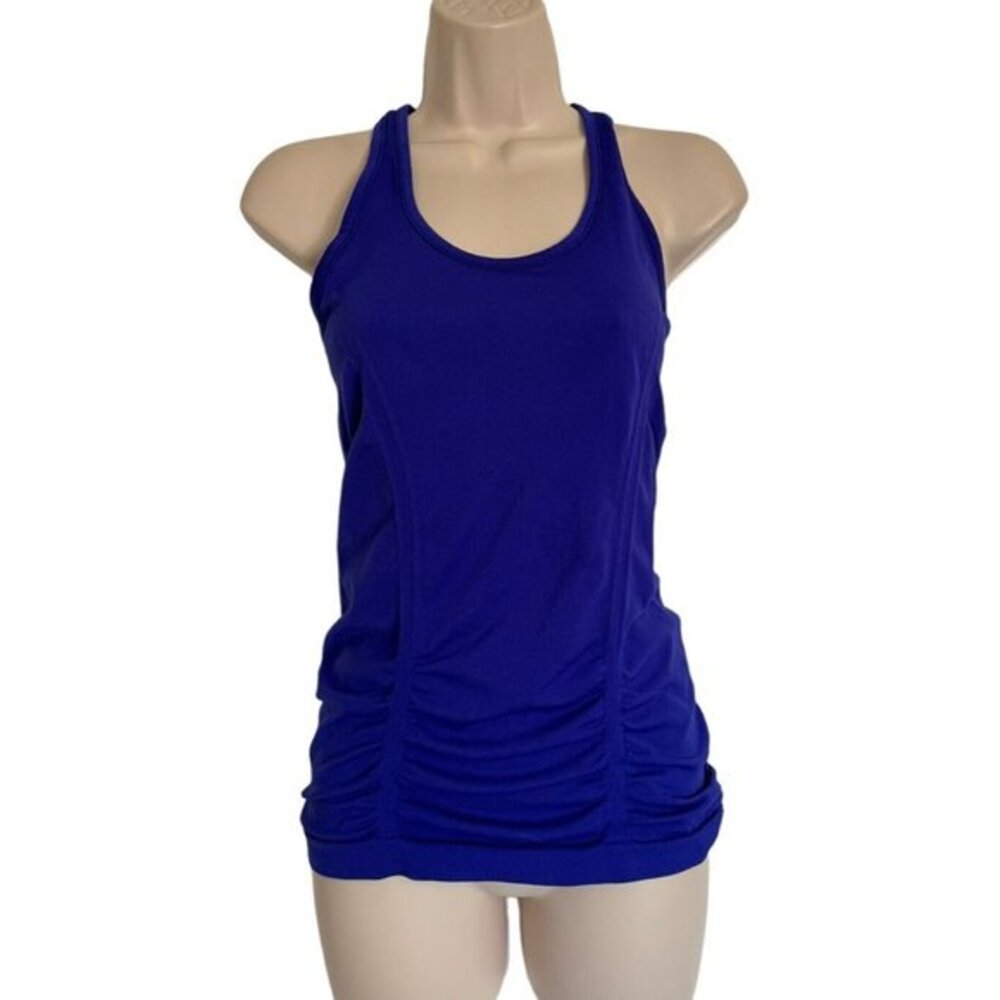 Athleta Womens Sleeveless Racerback Tank Top Size S Black Rushing Sides
